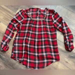 Women’s plaid blouse, size small❤️